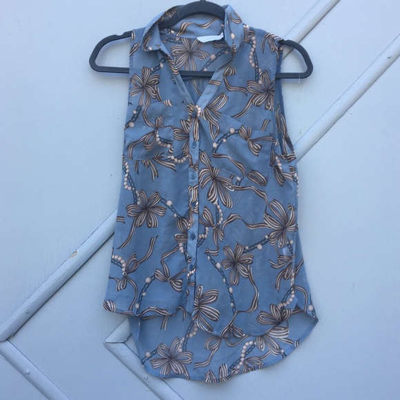 Lush Tops - Lush Sheer Blue Tank Top | Size Small